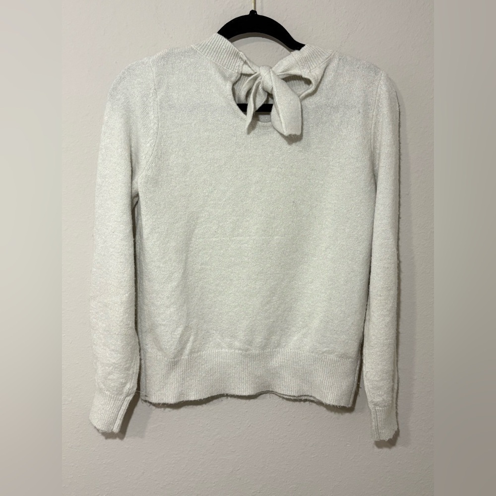 LOFT Outlet Shimmer Bow-Back Sweater | Size Small - Picture 4 of 5